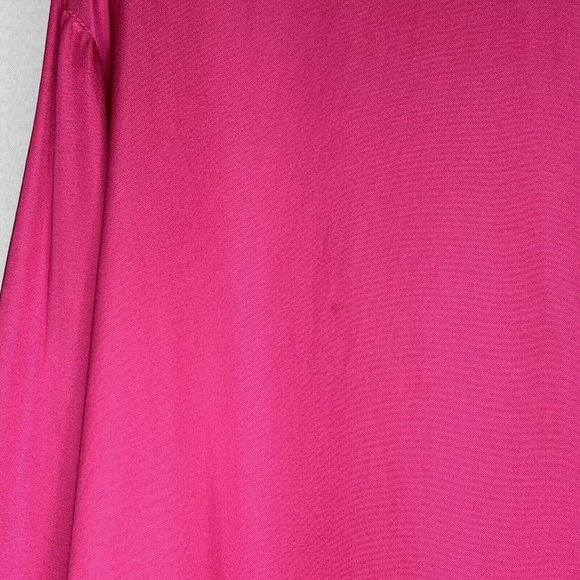 Decjuba Pink Fuchsia Demi Oversized Satin Shirt Blouse Top Size M Long Sleeve - Picture 14 of 15